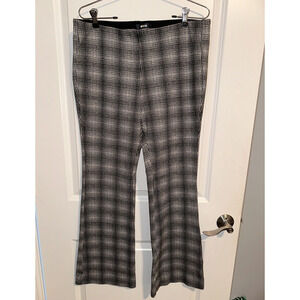Anthropologie Maeve Plaid Pull-on Flare Pants elastic waist SIZE: L